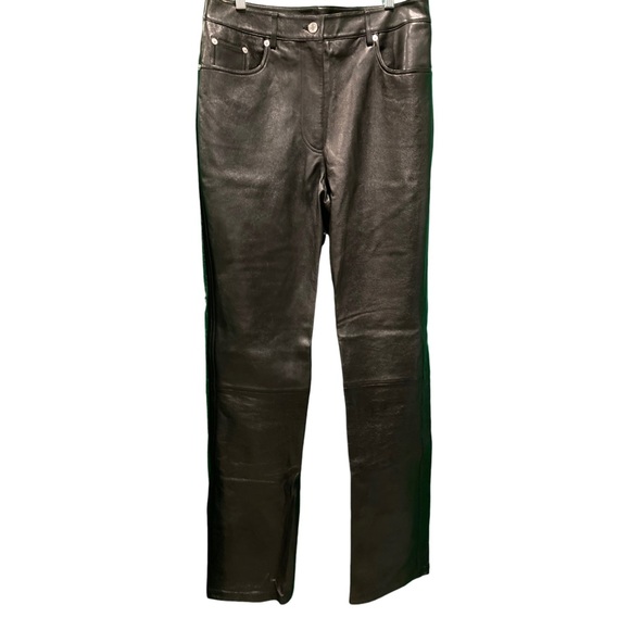 NWT Helmut Lang Black Lamb Leather High Rise Jeans - Sz 10 - Picture 5 of 13